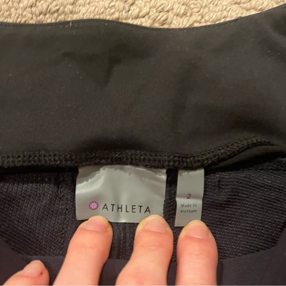 Athleta Legging Bundle (2) Black & Navy Blue Size 2 - Picture 3 of 3